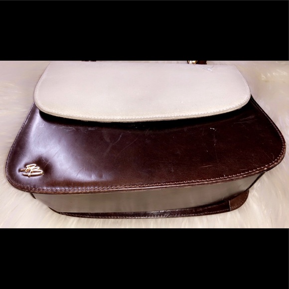 BALMAIN Vintage Brown Leather Handbag - Picture 6 of 7